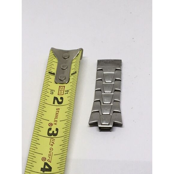 Fossil Stainless Steel Links Parts Silver No Pins Clasp Partial Band 18mm V903 - Picture 1 of 6
